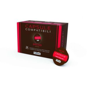Confezione da 24 capsule Caffè Deciso Lacapsula compatibili Lavazza A Modo Mio