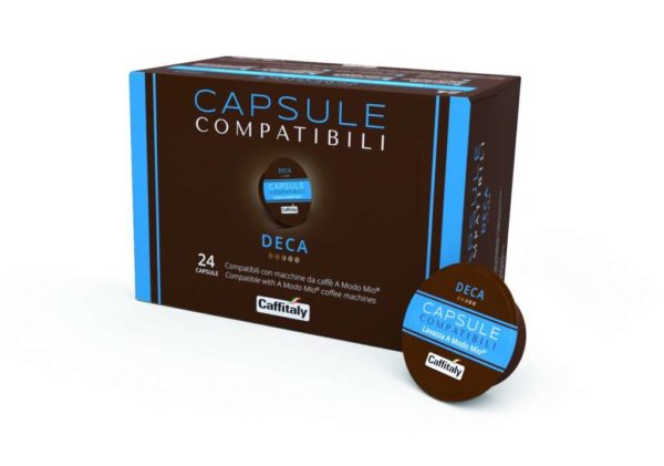 Confezione da 24 capsule Caffè Deca Lacapsula compatibili Lavazza A Modo Mio