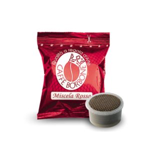 Confezione da 50 capsule di caffè Borbone Miscela rossa compatibili Lavazza Espresso Point MONODOSE