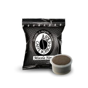 Confezione da 50 capsule di caffè Borbone Miscela nera compatibili Lavazza Espresso Point MONODOSE