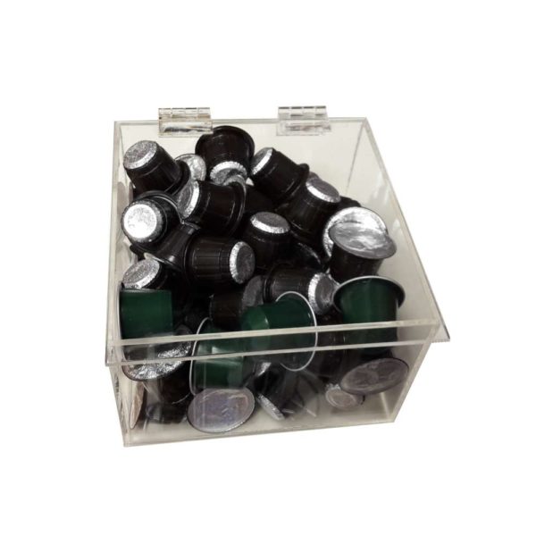 Dispenser portacapsule per tutti i tipi di capsule e cialde.