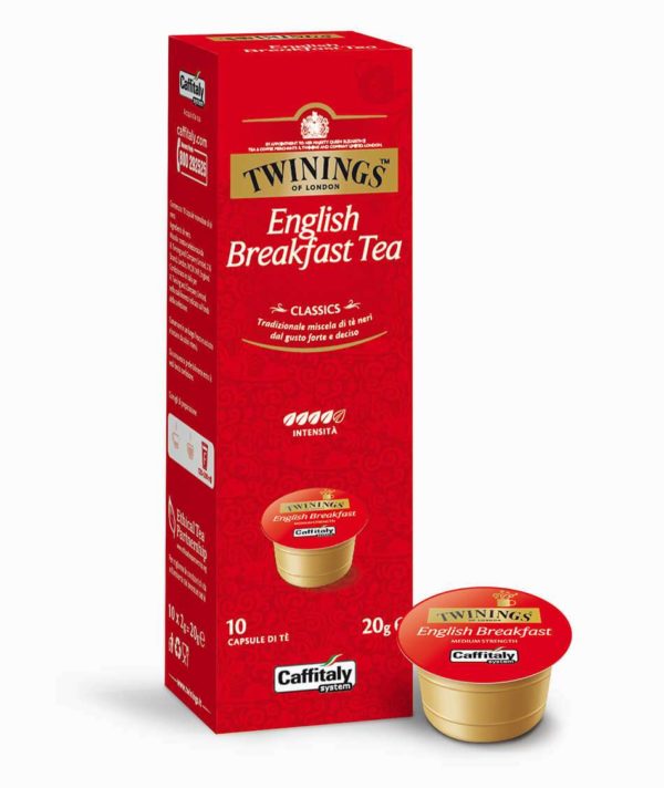 Confezione da 10 capsule originali Caffitaly System Twinings English Breakfast Tea Tè nero